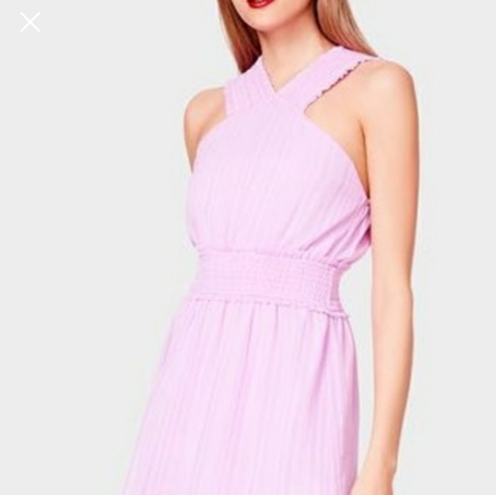 Besty Johnson Shadow Stripe Midi Dress Lilac